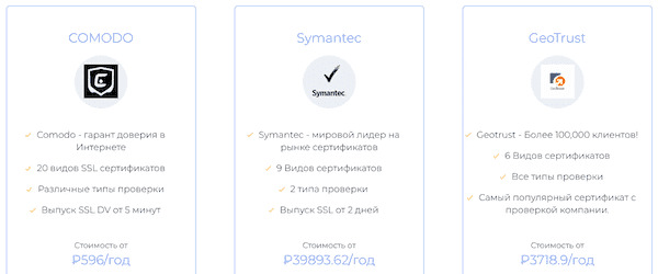 Стоимость SSL сертификатов