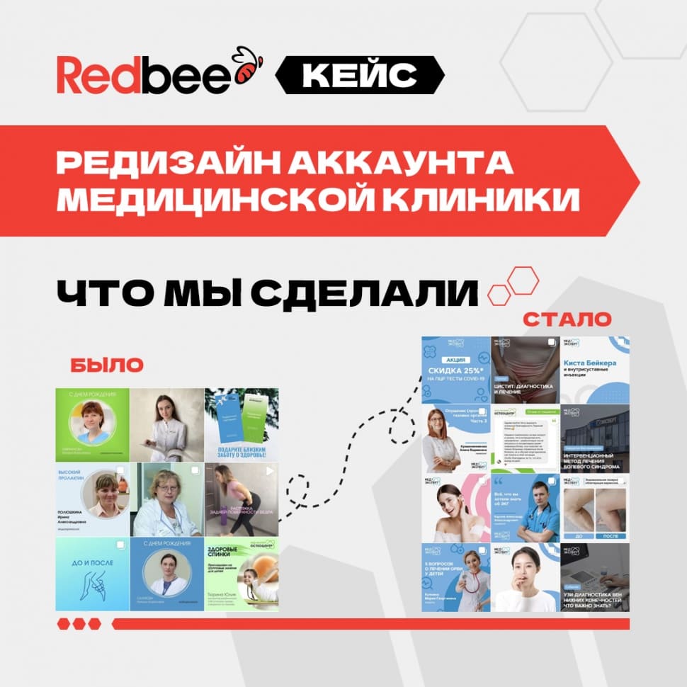 Редизайн аккаунта медицинской клиники